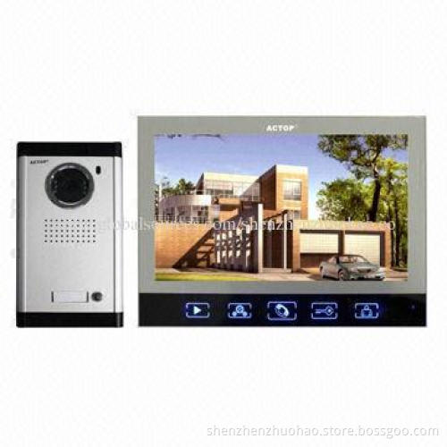 Motion Detector 7-inch Video Door Intercom System, Supports SD Card